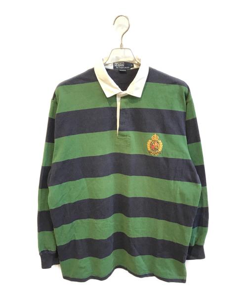 POLO RALPH LAUREN（ポロ・ラルフローレン）POLO RALPH LAUREN (ポロ・ラルフローレン) ラガーシャツ グリーン×ネイビー サイズ:Lの古着・服飾アイテム