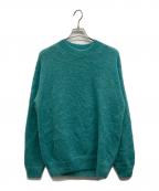 AURALEEオーラリー）の古着「BRUSHED SUPER KID MOHAIR KNIT P/O　ブラッシュドスーパーキッドモヘヤニット」｜グリーン