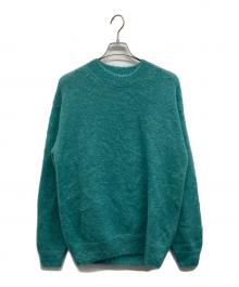 AURALEE（オーラリー）の古着「BRUSHED SUPER KID MOHAIR KNIT P/O　ブラッシュドスーパーキッドモヘヤニット」｜グリーン