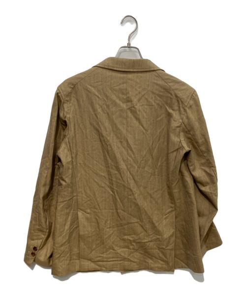 AURALEE（オーラリー）AURALEE (オーラリー) WOOL SILK HERRINGBONE DOUBLE-BREASTED JACKET ベージュ サイズ:4の古着・服飾アイテム