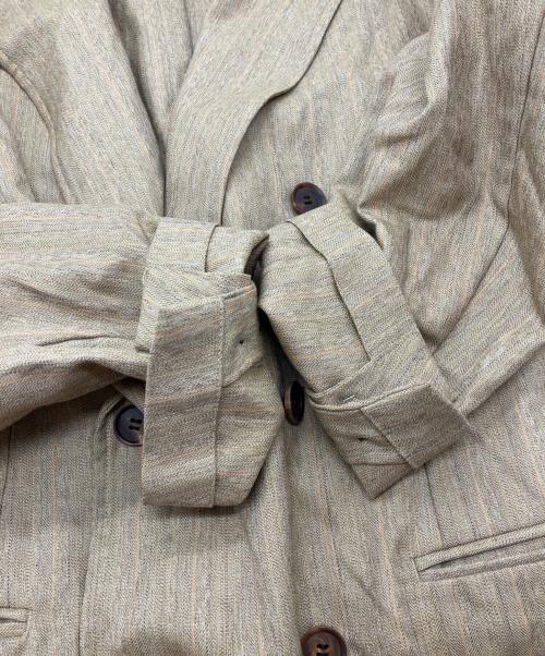AURALEE（オーラリー）AURALEE (オーラリー) WOOL SILK HERRINGBONE DOUBLE-BREASTED JACKET ベージュ サイズ:4の古着・服飾アイテム