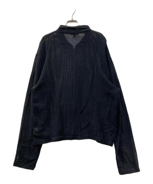 stussy（ステューシー）stussy (ステューシー) メッシュ ジップアップシャツ ブラック サイズ:Lの古着・服飾アイテム