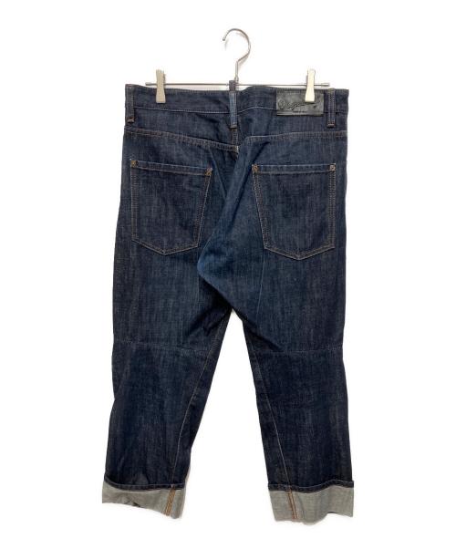 DSQUARED2（ディースクエアード）DSQUARED2 (ディースクエアード) クロップドデニムパンツ インディゴ サイズ:Lの古着・服飾アイテム