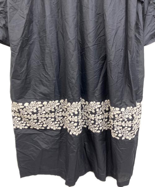 mina perhonen（ミナ ペルホネン）mina perhonen (ミナ ペルホネン) Floraleafギャザードレス ネイビー サイズ:38の古着・服飾アイテム