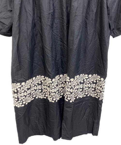 mina perhonen（ミナ ペルホネン）mina perhonen (ミナ ペルホネン) Floraleafギャザードレス ネイビー サイズ:38の古着・服飾アイテム