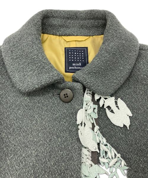 mina perhonen（ミナ ペルホネン）mina perhonen (ミナ ペルホネン) ステンカラーコート グレー サイズ:40の古着・服飾アイテム