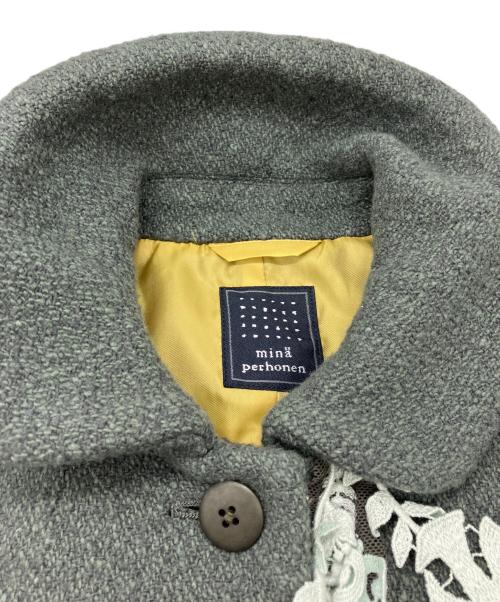 mina perhonen（ミナ ペルホネン）mina perhonen (ミナ ペルホネン) ステンカラーコート グレー サイズ:40の古着・服飾アイテム