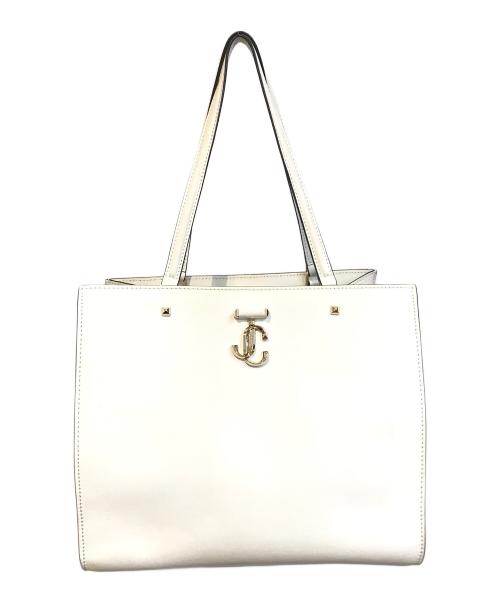 JIMMY CHOO（ジミーチュウ）JIMMY CHOO (ジミーチュウ) VARENNE トートバッグ ホワイトの古着・服飾アイテム
