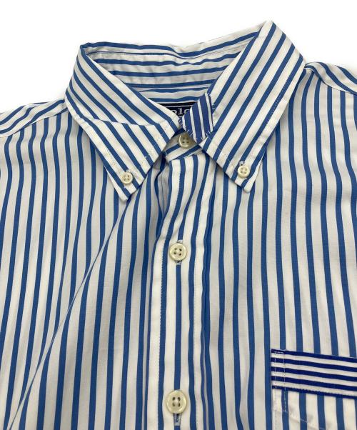 POLO RALPH LAUREN（ポロ・ラルフローレン）POLO RALPH LAUREN (ポロ・ラルフローレン) BDリペアデザインストライプシャツ ブルー×ホワイト サイズ:S 未使用品の古着・服飾アイテム