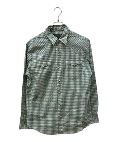 POLO COUNTRY（ポロカントリー）POLO COUNTRY (ポロカントリー) 小紋ウエスタンチェックシャツ グリーン サイズ:Ⅿの古着・服飾アイテム