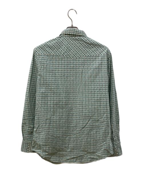 POLO COUNTRY（ポロカントリー）POLO COUNTRY (ポロカントリー) 小紋ウエスタンチェックシャツ グリーン サイズ:Ⅿの古着・服飾アイテム