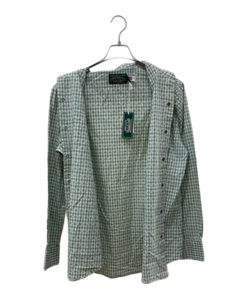 POLO COUNTRY（ポロカントリー）POLO COUNTRY (ポロカントリー) 小紋ウエスタンチェックシャツ グリーン サイズ:Ⅿの古着・服飾アイテム
