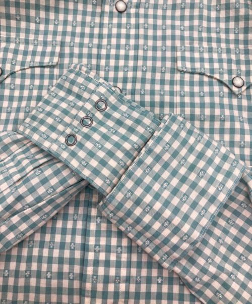 POLO COUNTRY（ポロカントリー）POLO COUNTRY (ポロカントリー) 小紋ウエスタンチェックシャツ グリーン サイズ:Ⅿの古着・服飾アイテム