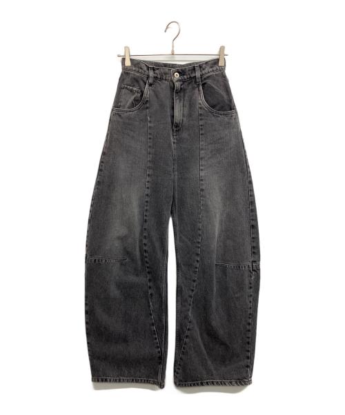 FRAY ID（フレイ アイディー）FRAY ID (フレイ アイディー) ワイドコクーンデニム ブラックの古着・服飾アイテム