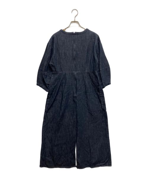 BEARDSLEY（ビアズリー）BEARDSLEY (ビアズリー) 袖ぷっくりデニムワンピース インディゴ サイズ:FREEの古着・服飾アイテム