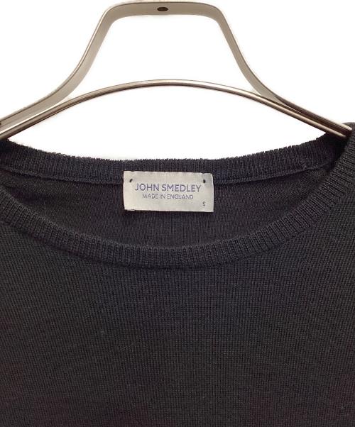 JOHN SMEDLEY（ジョンスメドレー）JOHN SMEDLEY (ジョンスメドレー) メリノウールクルーネックニット ブラック サイズ:Sの古着・服飾アイテム