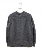 DRAWERドゥロワー）の古着「WINTER1 ラメ5ゲージクルーネックニット」｜グレー
