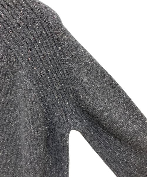 DRAWER（ドゥロワー）DRAWER (ドゥロワー) WINTER1 ラメ5ゲージクルーネックニット グレー サイズ:1の古着・服飾アイテム