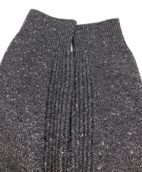 DRAWER（ドゥロワー）DRAWER (ドゥロワー) WINTER1 ラメ5ゲージクルーネックニット グレー サイズ:1の古着・服飾アイテム