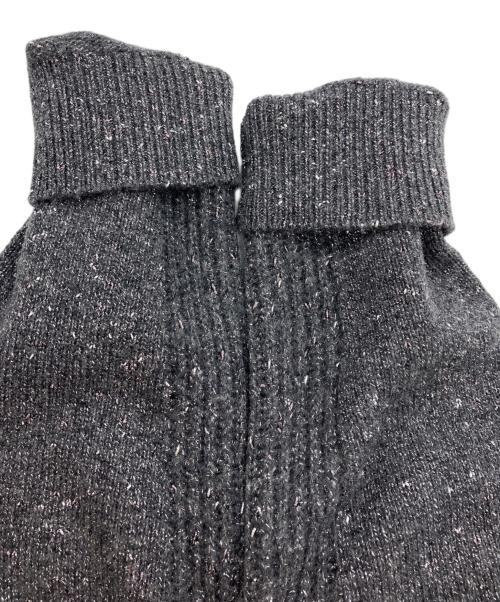 DRAWER（ドゥロワー）DRAWER (ドゥロワー) WINTER1 ラメ5ゲージクルーネックニット グレー サイズ:1の古着・服飾アイテム