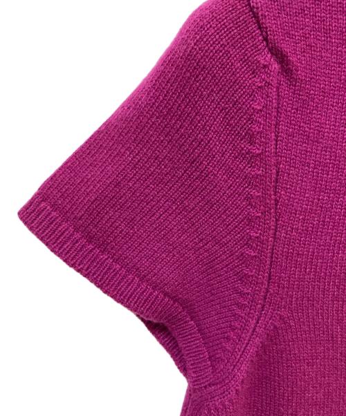 HERMES（エルメス）HERMES (エルメス) Hロゴ金具カシミヤニットワンピース パープル サイズ:34の古着・服飾アイテム