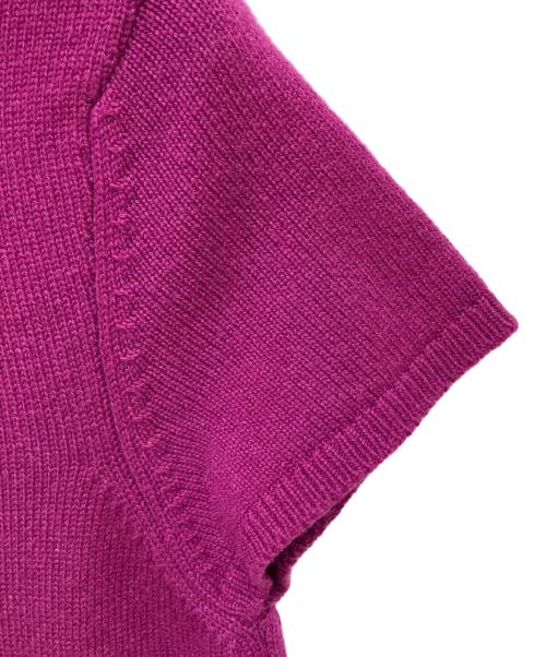 HERMES（エルメス）HERMES (エルメス) Hロゴ金具カシミヤニットワンピース パープル サイズ:34の古着・服飾アイテム