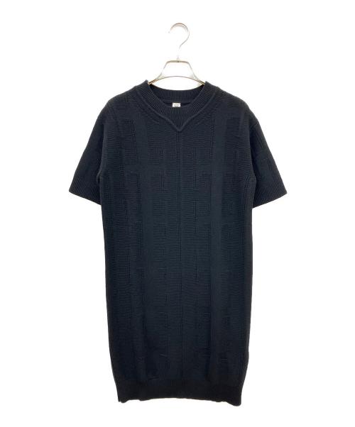 HERMES（エルメス）HERMES (エルメス) ニットワンピース ブラック サイズ:34の古着・服飾アイテム