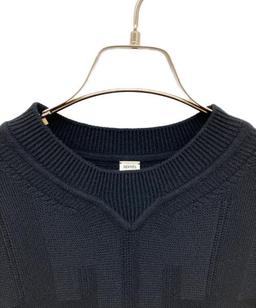 HERMES（エルメス）HERMES (エルメス) ニットワンピース ブラック サイズ:34の古着・服飾アイテム