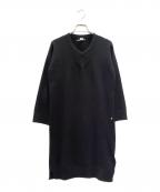 HERMESエルメス）の古着「Hロゴ金具カシミヤニットワンピース」｜ブラック