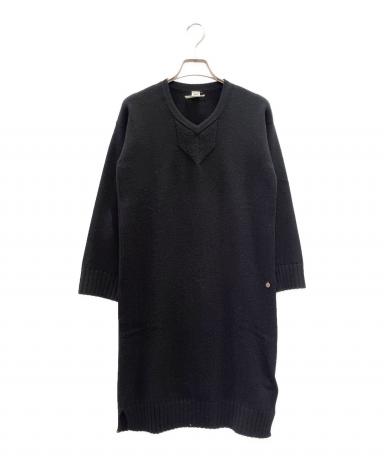 極美品★HERMES★カシミヤ★朝の散歩★ニット★ワンピース 中古・古着通販】HERMES (エルメス) Hロゴ金具カシミヤニット