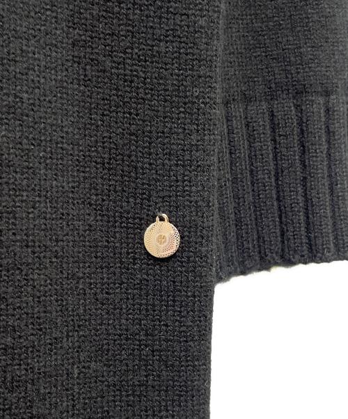 HERMES（エルメス）HERMES (エルメス) Hロゴ金具カシミヤニットワンピース ブラック サイズ:34の古着・服飾アイテム
