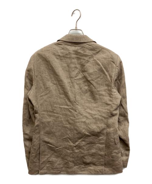 HACKETT（ハケット）HACKETT (ハケット) リネンテーラードジャケット ブラウン サイズ:38Rの古着・服飾アイテム