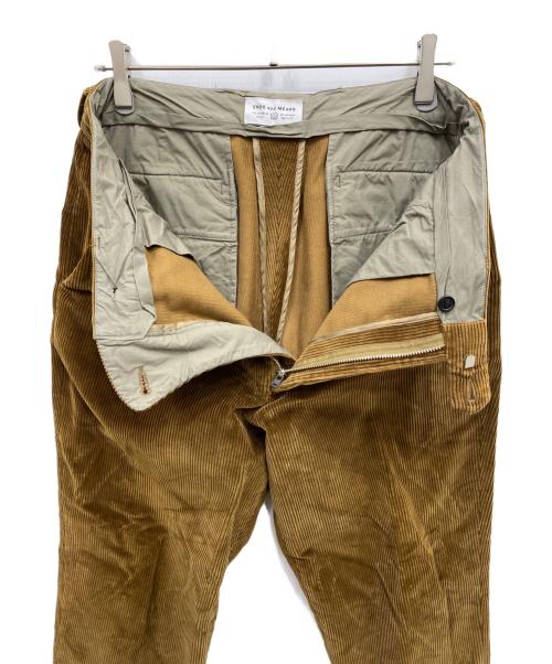 ENDS and MEANS（エンズアンド ミーンズ）ENDS AND MEANS (エンズアンド ミーンズ) Grandpa Cord Trousers ブラウン サイズ:Lの古着・服飾アイテム