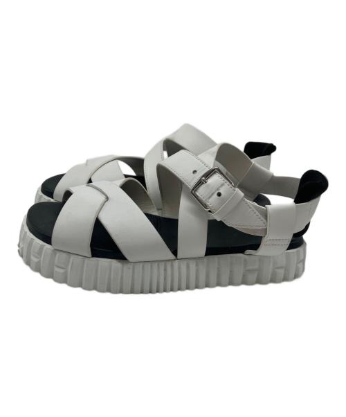 HERMES（エルメス）HERMES (エルメス) エベレストサンダル ホワイト×ブラック サイズ:35の古着・服飾アイテム