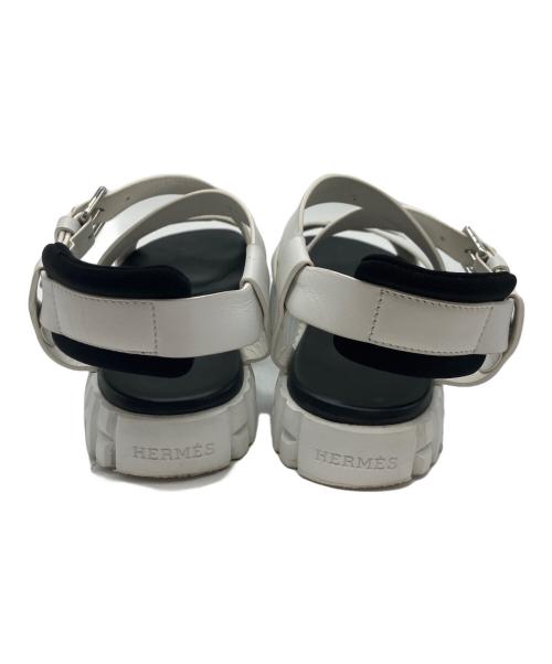 HERMES（エルメス）HERMES (エルメス) エベレストサンダル ホワイト×ブラック サイズ:35の古着・服飾アイテム