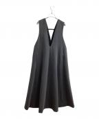ELENDEEKエレンディーク）の古着「ディープVネックAラインワンピース / 512550312201 / 25年モデル」｜グレー