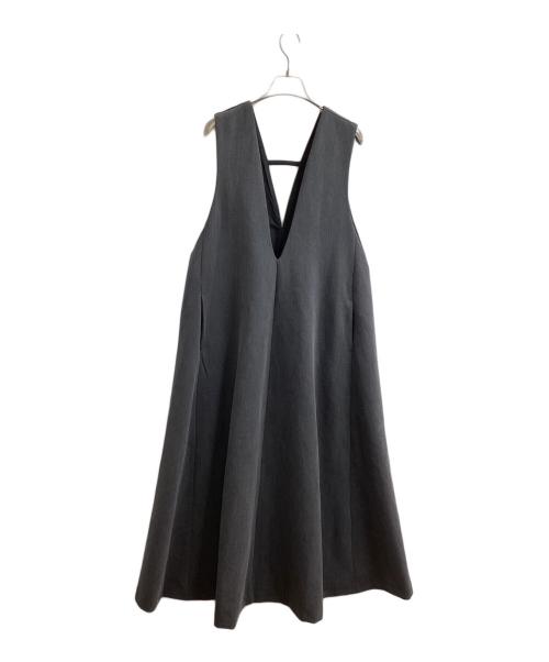 ELENDEEK（エレンディーク）ELENDEEK (エレンディーク) ディープVネックAラインワンピース / 512550312201 / 25年モデル グレー サイズ:2の古着・服飾アイテム