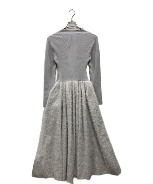 ELENDEEK（エレンディーク）ELENDEEK (エレンディーク) マテリアルドッキングニットワンピース グレー サイズ:2の古着・服飾アイテム