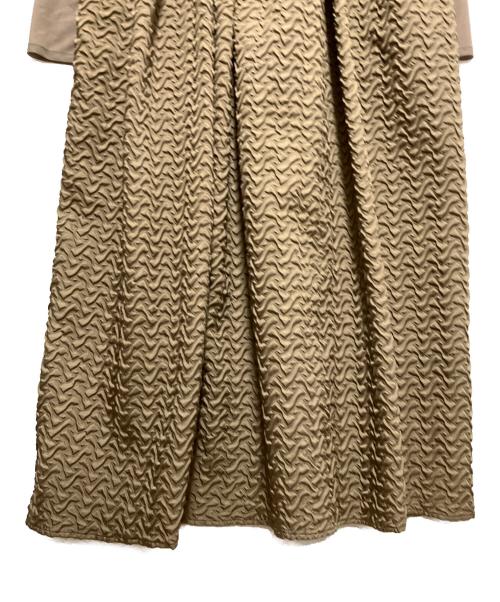 ELENDEEK（エレンディーク）ELENDEEK (エレンディーク) シアードッキングギャザーワンピース ブラウン サイズ:2の古着・服飾アイテム