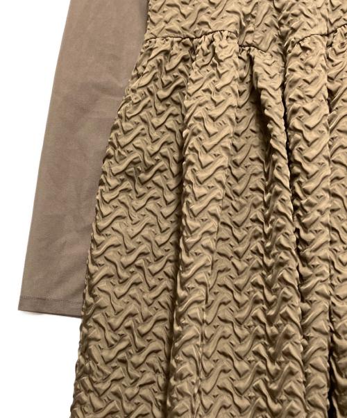 ELENDEEK（エレンディーク）ELENDEEK (エレンディーク) シアードッキングギャザーワンピース ブラウン サイズ:2の古着・服飾アイテム