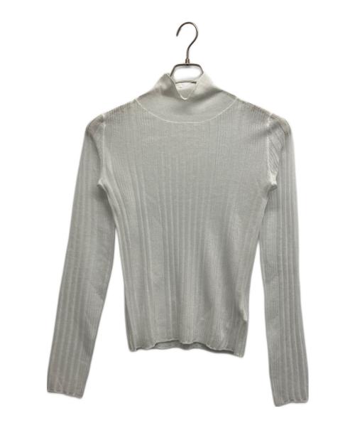 ELENDEEK（エレンディーク）ELENDEEK (エレンディーク) ハイネックシアーリブニット ホワイト サイズ:Freeの古着・服飾アイテム