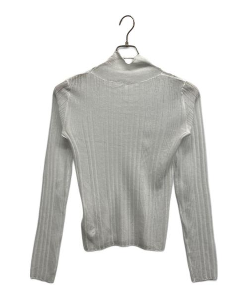 ELENDEEK（エレンディーク）ELENDEEK (エレンディーク) ハイネックシアーリブニット ホワイト サイズ:Freeの古着・服飾アイテム