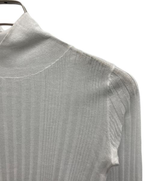 ELENDEEK（エレンディーク）ELENDEEK (エレンディーク) ハイネックシアーリブニット ホワイト サイズ:Freeの古着・服飾アイテム