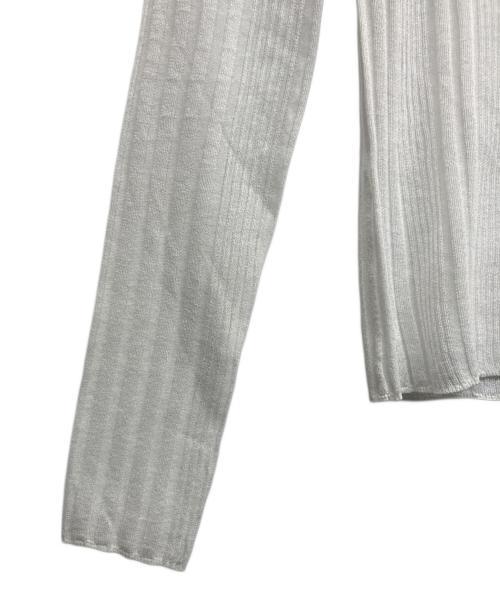 ELENDEEK（エレンディーク）ELENDEEK (エレンディーク) ハイネックシアーリブニット ホワイト サイズ:Freeの古着・服飾アイテム