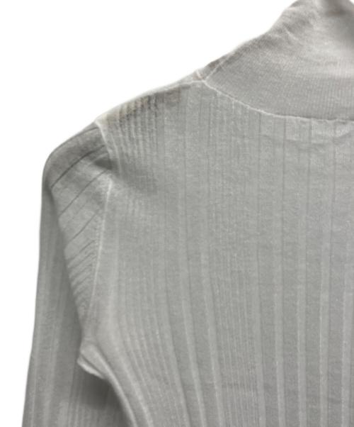 ELENDEEK（エレンディーク）ELENDEEK (エレンディーク) ハイネックシアーリブニット ホワイト サイズ:Freeの古着・服飾アイテム