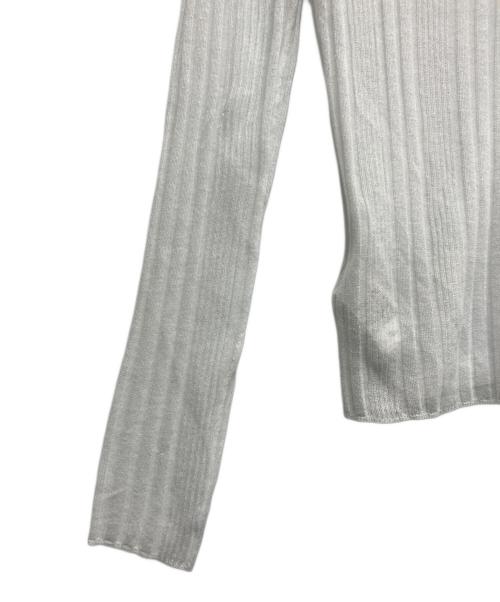 ELENDEEK（エレンディーク）ELENDEEK (エレンディーク) ハイネックシアーリブニット ホワイト サイズ:Freeの古着・服飾アイテム