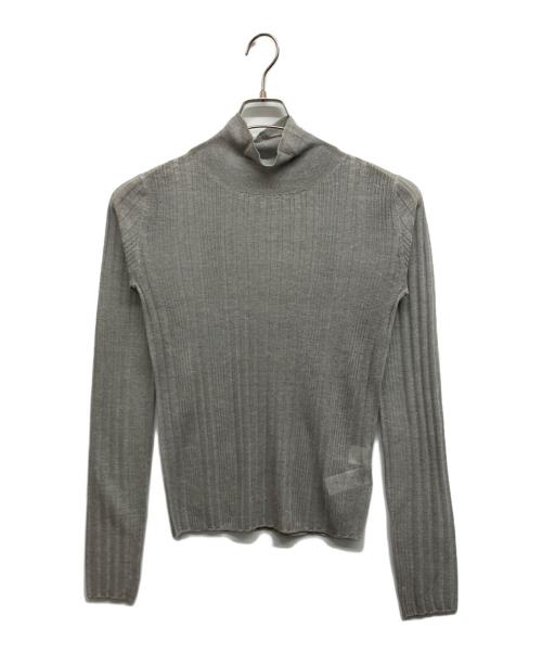 ELENDEEK（エレンディーク）ELENDEEK (エレンディーク) ハイネックシアーリブニット グレー サイズ:Freeの古着・服飾アイテム