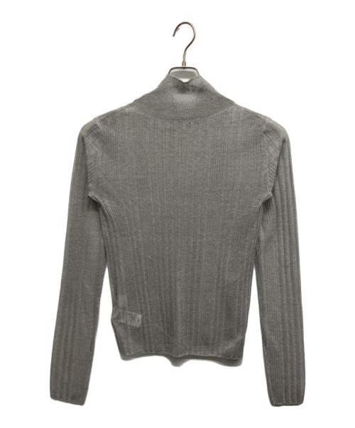 ELENDEEK（エレンディーク）ELENDEEK (エレンディーク) ハイネックシアーリブニット グレー サイズ:Freeの古着・服飾アイテム