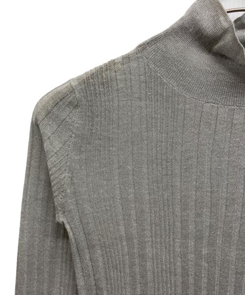 ELENDEEK（エレンディーク）ELENDEEK (エレンディーク) ハイネックシアーリブニット グレー サイズ:Freeの古着・服飾アイテム