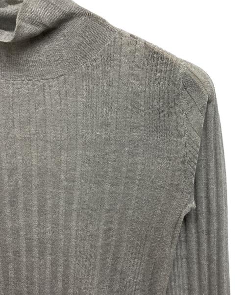 ELENDEEK（エレンディーク）ELENDEEK (エレンディーク) ハイネックシアーリブニット グレー サイズ:Freeの古着・服飾アイテム